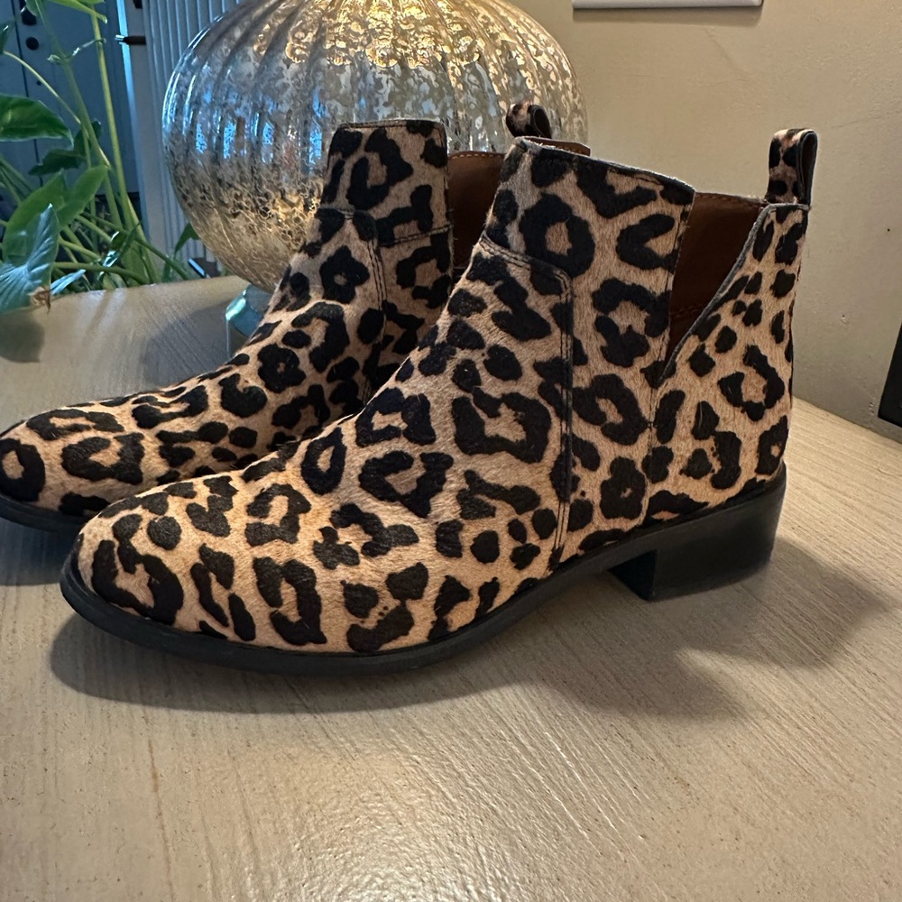 Leopard Print Ankle Boots